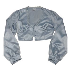 Simons Twik Baby Blue Silk Blouse